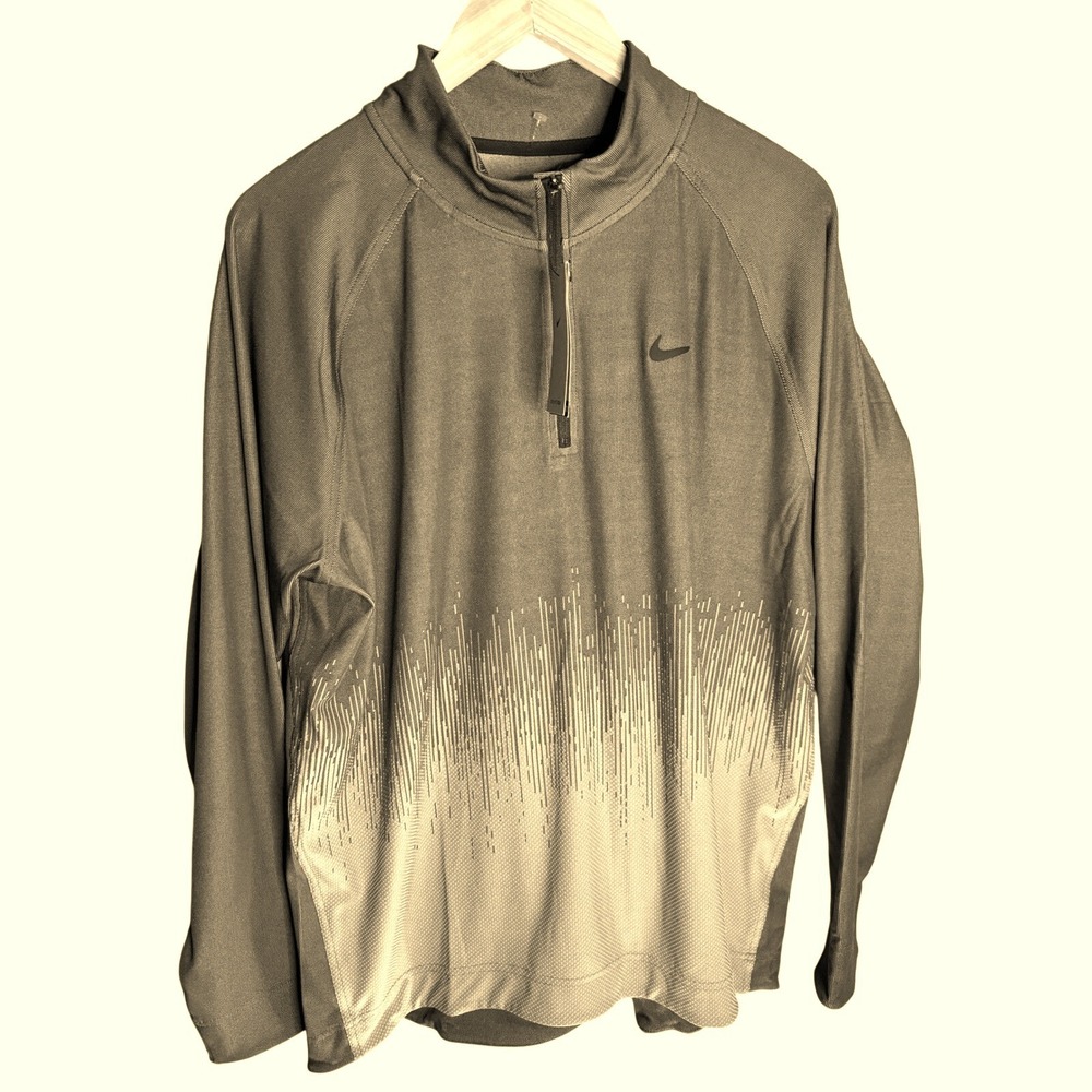 nwt Nike Mens Dri-FIT ADV Golf Quarter Zip Pullover Olive Green FD5833-325 L NEW